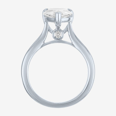 (G / Si1-Si2) Womens 3 CT. T.W. Lab Grown White Diamond Pear Engagement Ring