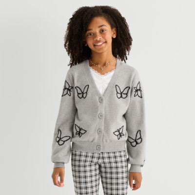 Thereabouts Little & Big Kid Girls V Neck Long Sleeve Button