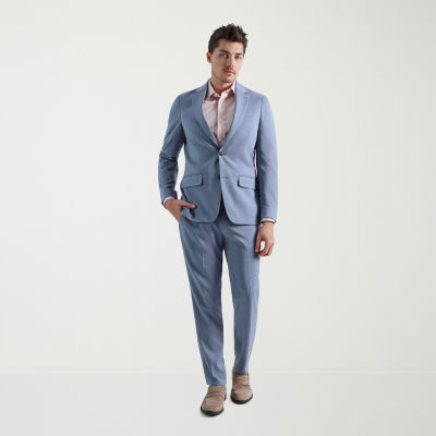 Haggar Smart Wash Tonal Plaid Mens Stretch Fabric Slim Fit Suit Separates