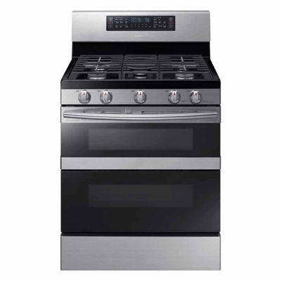 Samsung 5.8 cu. ft. Smart Wi-Fi Enabled Flex Duo™ with Dual Door Freestanding Gas Range