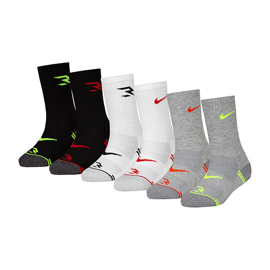Nike 3BRAND by Russell Wilson Big Boys 6 Pair Crew Socks