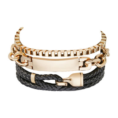 Mens 4-pc. Stainless Steel Bracelet Set