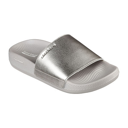  Womens > shoes > Slide Sandals-Skechers Womens Hyper Shine On Slide Sandals