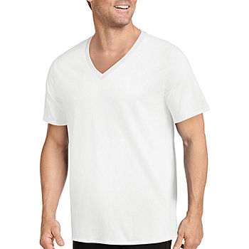 Smitsom bar bibel Jockey Tailored Essentials Mens 3 Pack Short Sleeve V Neck T-Shirt, Color:  White - JCPenney