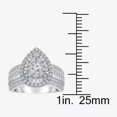 1 Ct. Certified Pear-Shaped Diamond Solitaire Engagement Ring in 14K White Gold (I/I2)