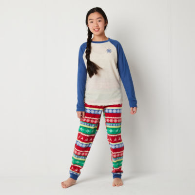 North Pole Trading Co. Elf Womens Maternity Crew Neck Long Sleeve 2-pc.  Pant Pajama Set, Color: Red - JCPenney