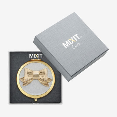 Mixit Gold Tone Bow Compact Mirror