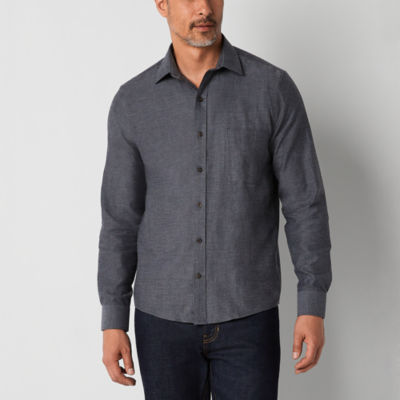 Stafford Mens Regular Fit Long Sleeve Button-Down Shirt