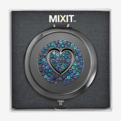 Mixit Grey Tone & Blue Heart Compact Mirror