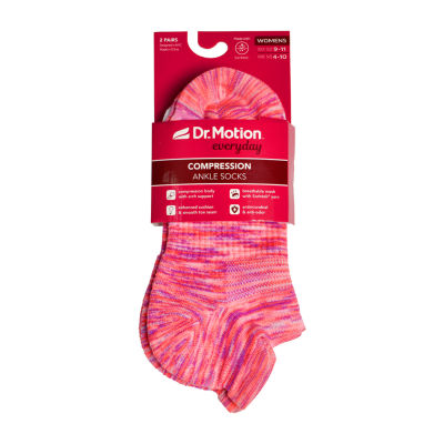 Dr.Motion Compression 2 Pair Low Cut Socks Womens