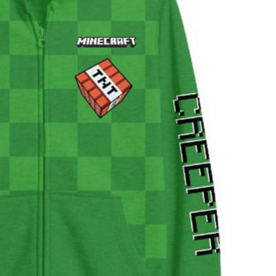 Little & Big Boys Minecraft Fleece Zipper Hoodie