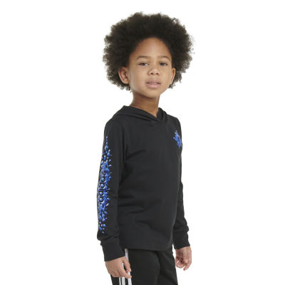 adidas Little Boys Hooded Long Sleeve T-Shirt