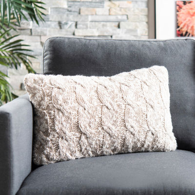 Safavieh Chunky Knit Rectangular Throw Pillow