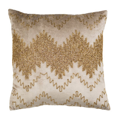 Safavieh Gold Sparkle Square Throw Pillow