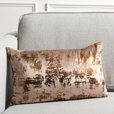 Safavieh Edmee Metallic Rectangular Throw Pillow