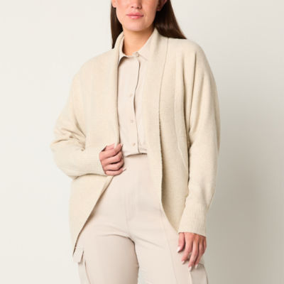 Stylus Womens Long Sleeve Open Front Cardigan