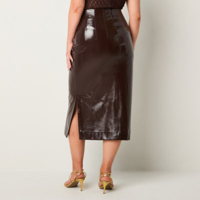 Worthington Womens High Rise Midi Full Skirt