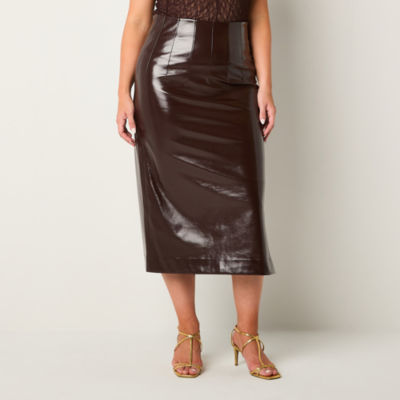 Worthington Womens High Rise Midi Full Skirt