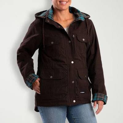 Berne Softstone Quilted Barn Plus Tall Womens Hooded Midweight Work Jacket