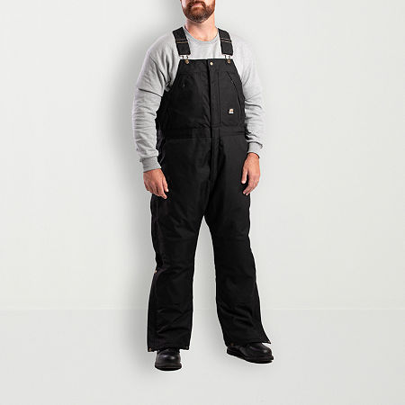 Berne Icecap Insulated Bib Mens Big And Tall Workwear Overalls, Large Tall, Black