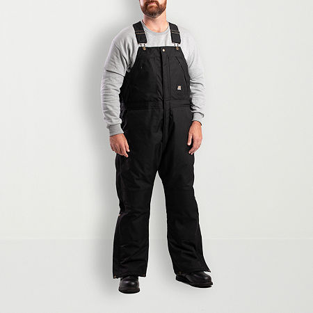 Berne Icecap Insulated Bib Mens Big And Tall Workwear Overalls, 4x-large Tall, Black