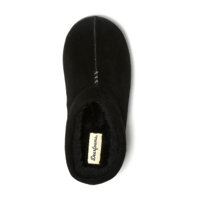 Dearfoams Doreen Genuin Suede Embroidery Womens Clog Slippers