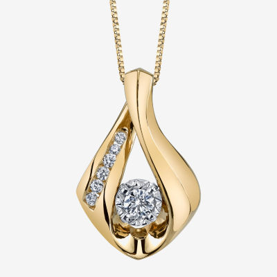 Womens / CT. T.W. Natural White Diamond 10K White Gold Pendant Necklace