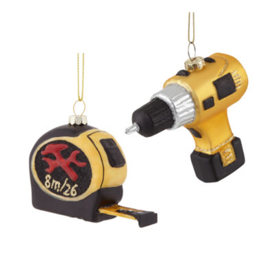 North Pole Trading Co. Power Tools Set 2-pc. Christmas Ornament