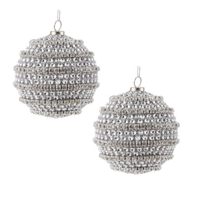 North Pole Trading Co. Rhinestone Ball Set 2-pc. Christmas Ornament