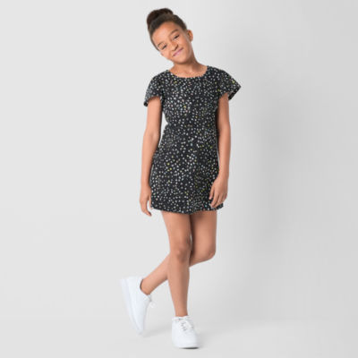 Thereabouts Little & Big Girls Short Sleeve Wrap Dress