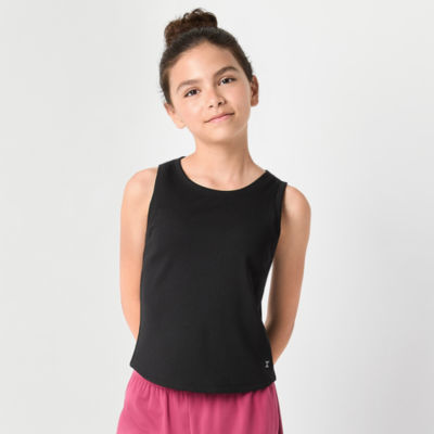 Xersion Little & Big Girls Ribbed Round Neck Tank Top