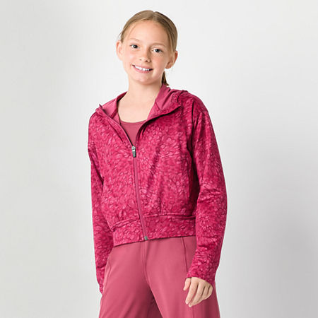 Xersion Little & Big Girls Moisture Wicking Buttery Soft Zipper Hoodie, X-small (6-6x), Beige