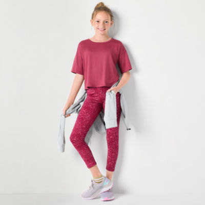 Xersion Little & Big Kid Girls Crew Neck Short Sleeve Active T-Shirt