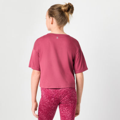 Xersion Little & Big Kid Girls Crew Neck Short Sleeve Active T-Shirt