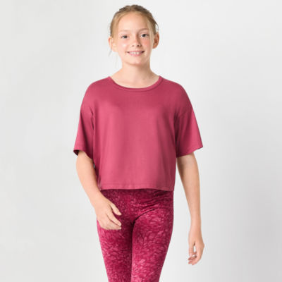 Xersion Little & Big Girls Crew Neck Short Sleeve T-Shirt
