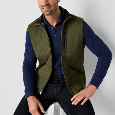 St. John's Bay Quilted Riding Mens Puffer Vest