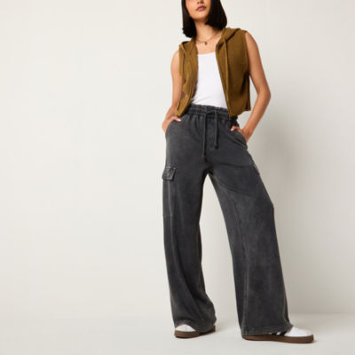 Arizona Womens Wide Leg Drawstring Pants - Juniors