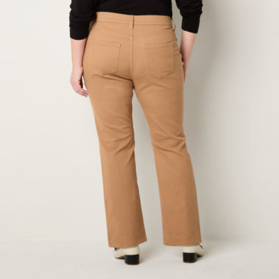 Liz Claiborne Sara Bootcut Womens Mid Rise Slim Pant-Plus