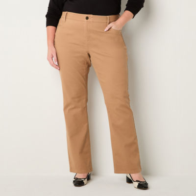 Liz Claiborne Sara Bootcut Womens Mid Rise Slim Pant-Plus