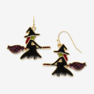 Mixit Halloween Witch Womens Drop Earrings