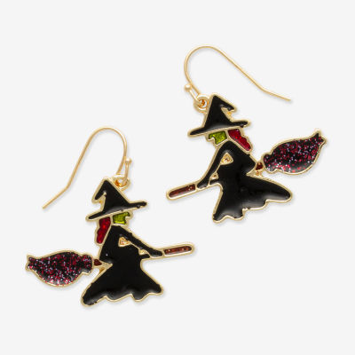 Mixit Halloween Witch Womens Drop Earrings