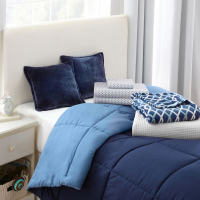 Home Expressions Reversible Navy Comforter Bundle