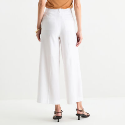 Worthington Womens Regular Fit Cropped Pant
