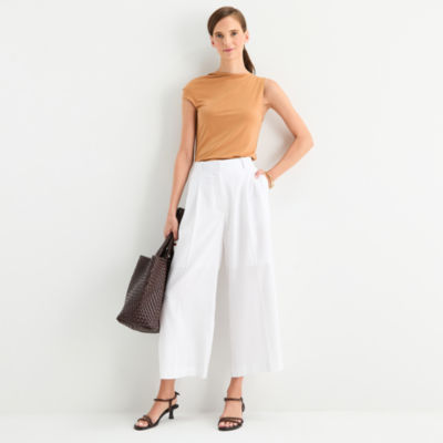 Worthington Womens Regular Fit Cropped Pant