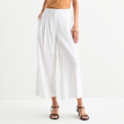 Worthington Womens Regular Fit Cropped Pant