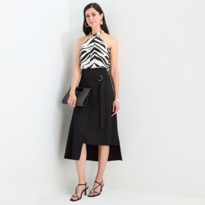 Worthington Womens Asymmetrical Skirt