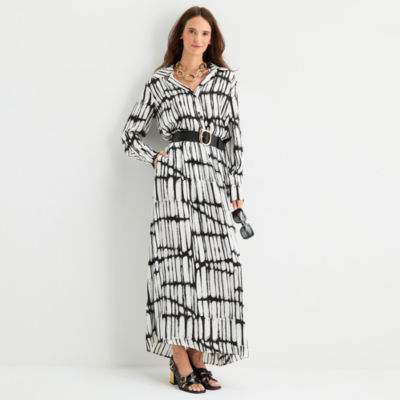 Worthington Womens Long Sleeve Satin Blouse