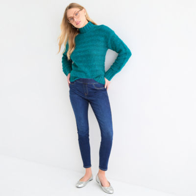 St. John's Bay Womens Mock Neck Long Sleeve Pullover Sweater