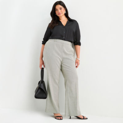 Worthington Plus Womens High-Rise Modern Trouser