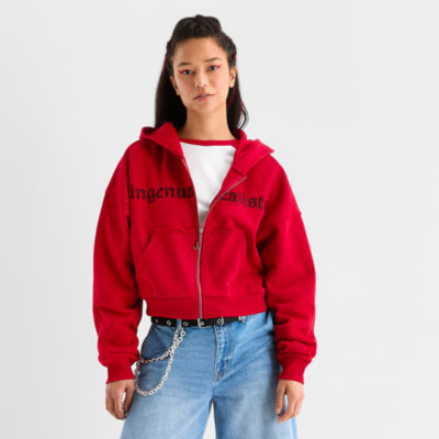 Joaquina for JCPenney Womens Long Sleeve Juniors Hoodie